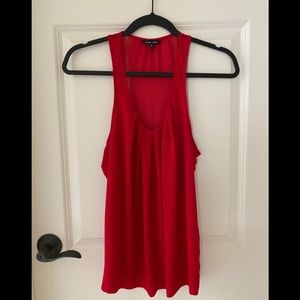 Red racer back tank